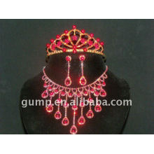 red wedding jewelry sets (GWJS0425)